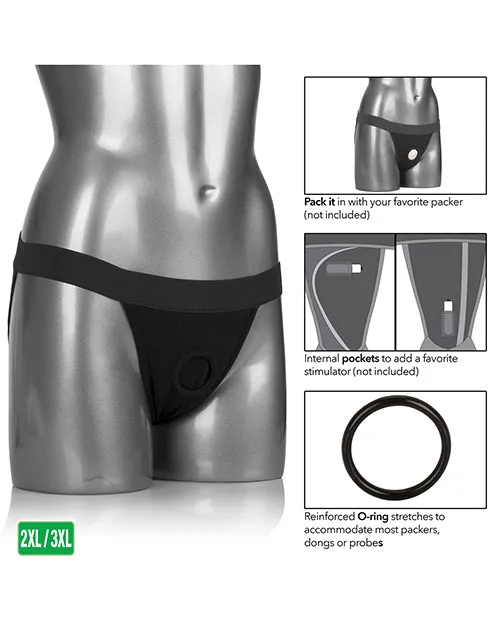 Packer Gear Jock Strap Harness 2XLarge3XLarge Black Packer Gear Anal