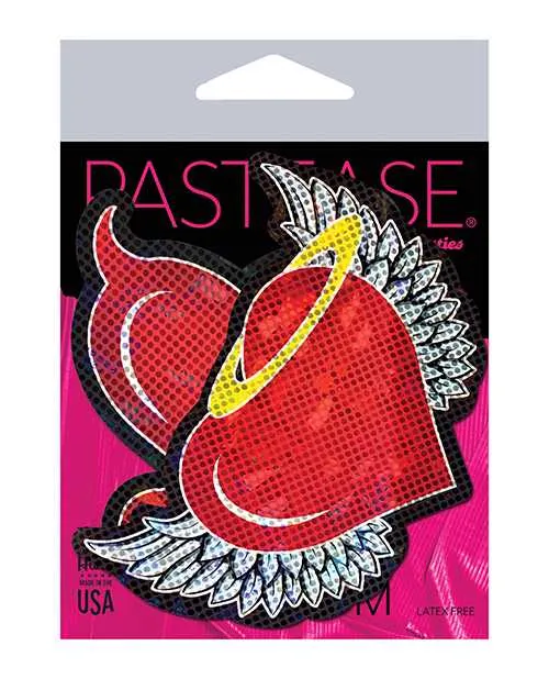 Pastease Anal Pastease Premium Angel Devil Glitter Heart Red OS