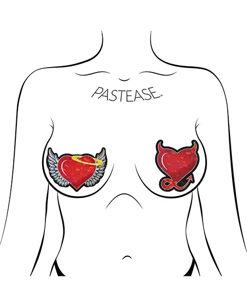 Pastease Anal Pastease Premium Angel Devil Glitter Heart Red OS