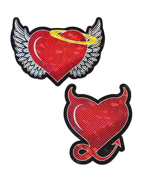 Pastease Anal Pastease Premium Angel Devil Glitter Heart Red OS