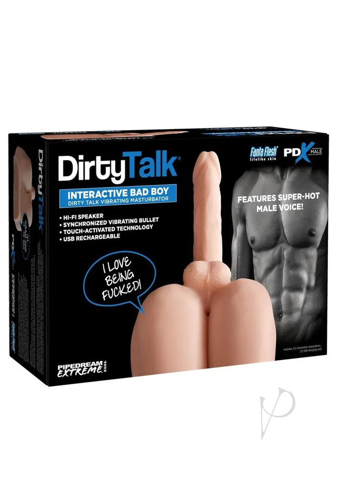 Pdx Male Male Sex Toys PDX Male Dirty Talk Rechargeable Interactive Bad Boy Masturbator Butt and Cock Vanilla