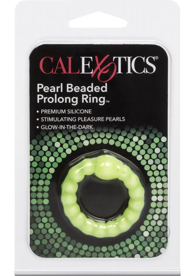 Pearl Beaded Prolong Silicone Cock Ring Glow Rings Male Sex Toys