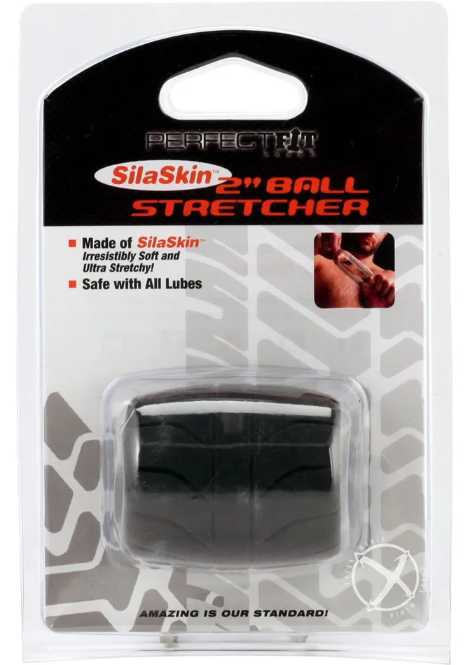 Perfect Fit Anal Perfect Fit Ball Stretcher SilaSkin 2in Black