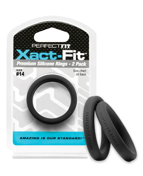 Perfect Fit Anal Perfect Fit Xact Fit 14 Black Pack of 2