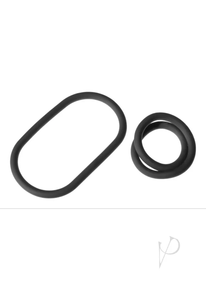 Perfect Fit The Xplay Wrap Ring Silicone Slim 9in 2 pack Black Anal