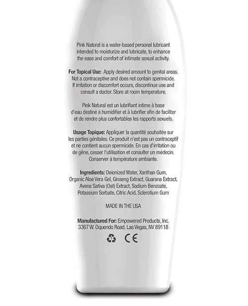 Pink Vibrators Pink Natural Water Based Lubricant for Women 47 oz Pink Vibrators Pink Natural Water Based Lubricant for Women 47 oz