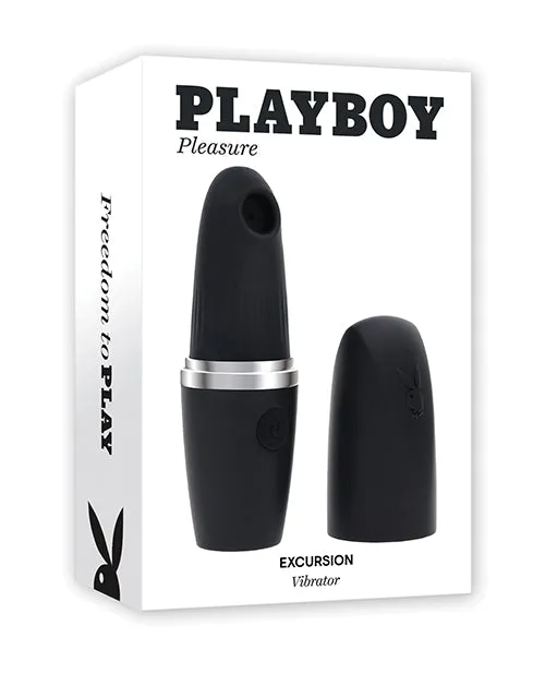 Playboy Female Sex Toys Playboy Excursion Rechargeable Silicone Clitoral Vibrator Black