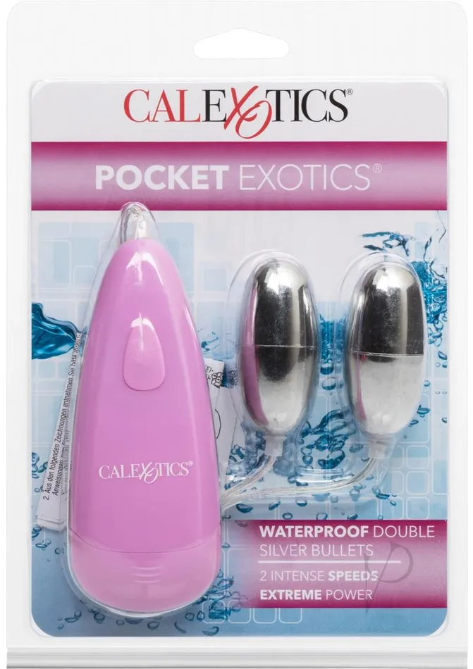 Pocket Exotics Double Silver Bullets with Wired Remote Control Pink Pocket Exotics Female Sex Toys Pocket Exotics Double Silver Bullets with Wired Remote Control Pink Pocket Exotics Female Sex Toys