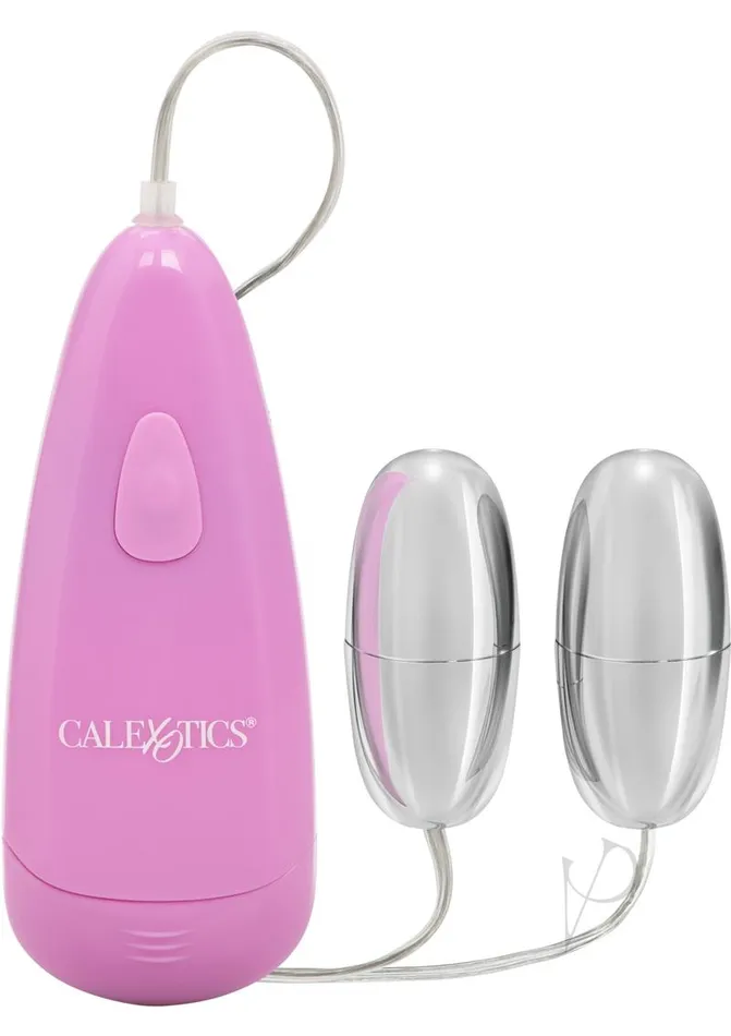 Pocket Exotics Double Silver Bullets with Wired Remote Control Pink Pocket Exotics Female Sex Toys