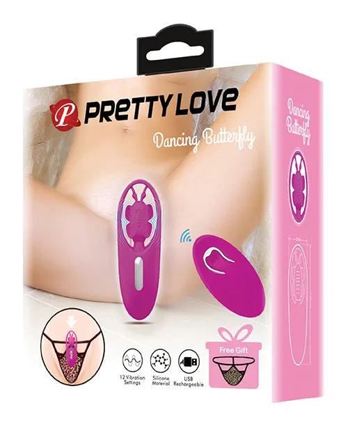 Pretty Love Vibrators Pretty Love Dancing Butterfly Panty Vibe wFree Panty Fuchsia
