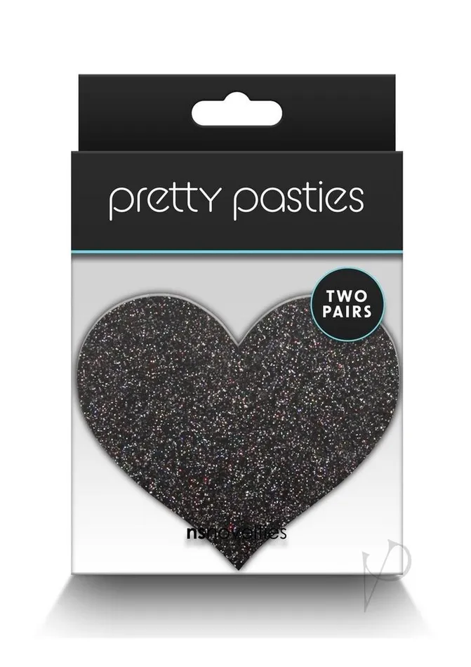 Pretty Pasties Anal Pretty Pasties Glitter Hearts BlackGold