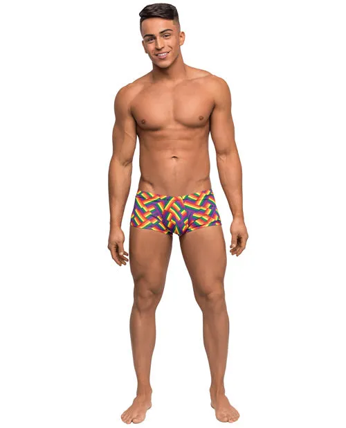 Pride Fest Contoured Pouch Mini Short Rainbow MD Male Power Female Sex Toys Pride Fest Contoured Pouch Mini Short Rainbow MD Male Power Female Sex Toys