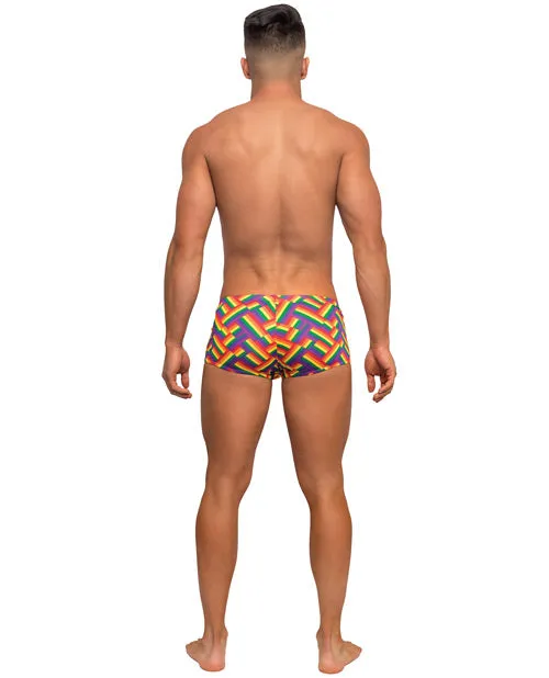 Pride Fest Contoured Pouch Mini Short Rainbow MD Male Power Female Sex Toys Pride Fest Contoured Pouch Mini Short Rainbow MD Male Power Female Sex Toys