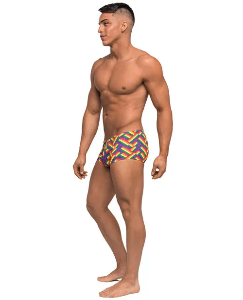 Pride Fest Contoured Pouch Mini Short Rainbow XL Male Power Female Sex Toys Pride Fest Contoured Pouch Mini Short Rainbow XL Male Power Female Sex Toys