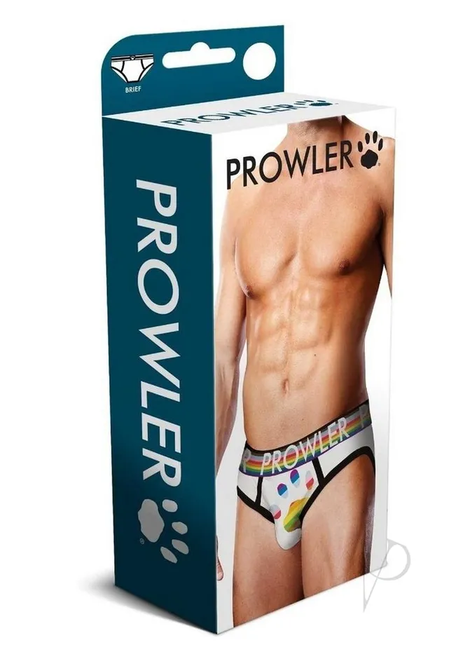 Prowler Prowler White Oversized Paw Brief XXLarge WhiteRainbow Female Sex Toys Prowler Prowler White Oversized Paw Brief XXLarge WhiteRainbow Female Sex Toys