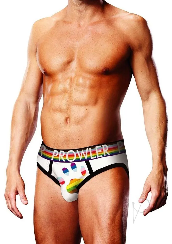 Prowler Prowler White Oversized Paw Brief XXLarge WhiteRainbow Female Sex Toys Prowler Prowler White Oversized Paw Brief XXLarge WhiteRainbow Female Sex Toys
