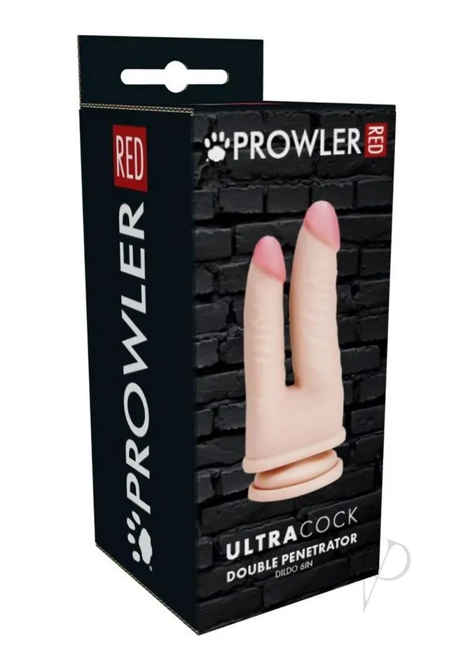 Prowler RED Ultra Cock Realistic Double Penetration Dildo 6in Vanilla Prowler Red Dildos Prowler RED Ultra Cock Realistic Double Penetration Dildo 6in Vanilla Prowler Red Dildos