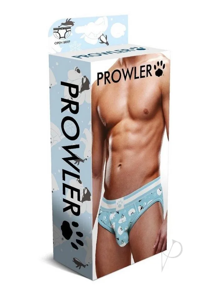 Prowler Vibrators Prowler Winter Animals Open Brief Large BlueWhite