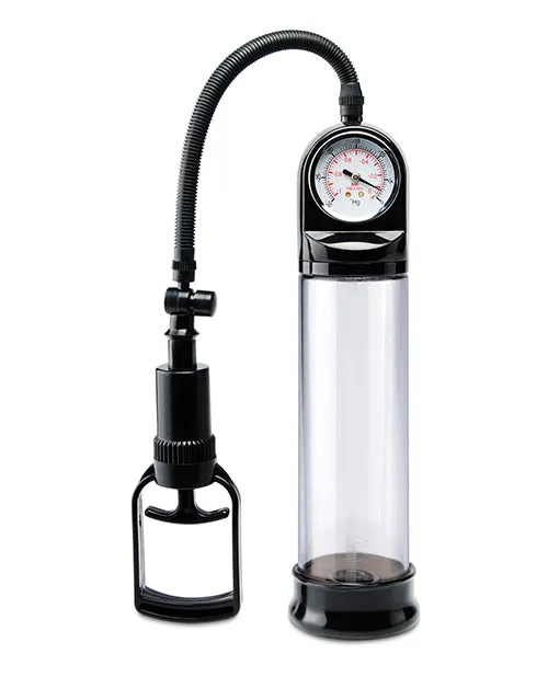 Pump Worx Male Sex Toys Pump Worx AccuMeter Power Penis Pump Clear and Black