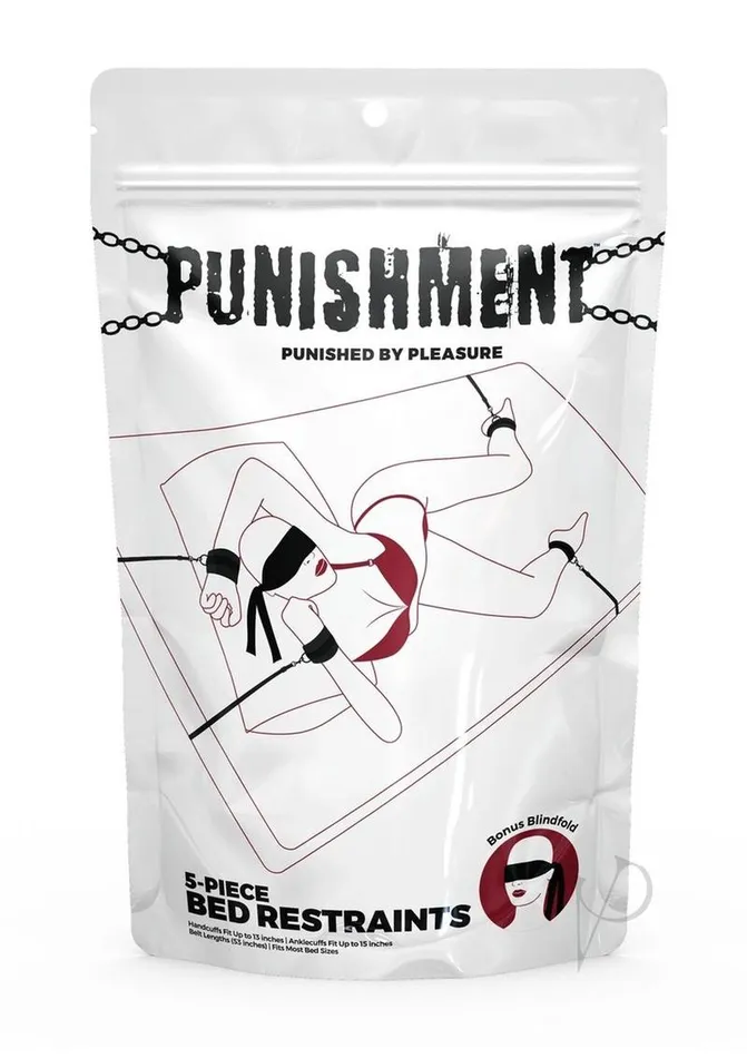 Punishment Punishment Bed Restraints 5 Piece Set Black Anal
