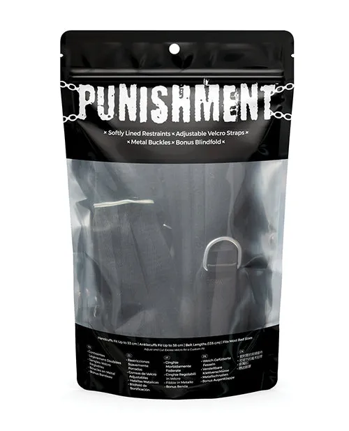 Punishment Punishment Bed Restraints 5 Piece Set Black Anal