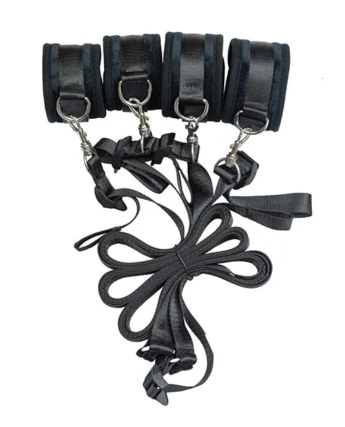 Punishment Punishment Bed Restraints 5 Piece Set Black Anal