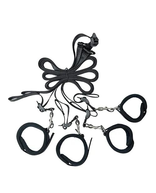 Punishment Punishment Bed Restraints 5 Piece Set Black Anal