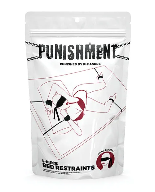 Punishment Punishment Bed Restraints 5 Piece Set Black Anal