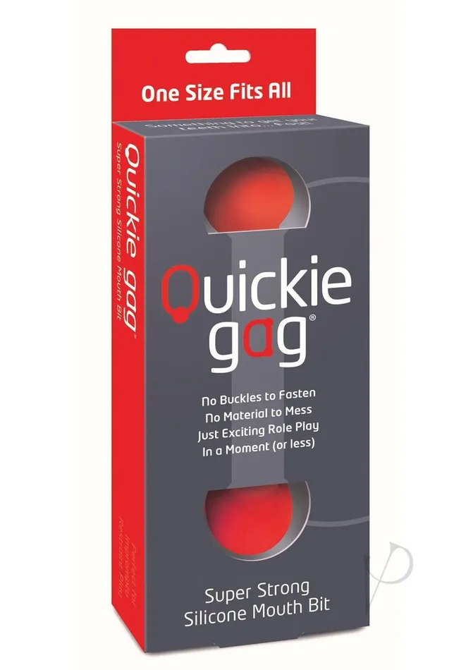 Quickie Gag Silicone Mouth Bit Red Quickie Anal