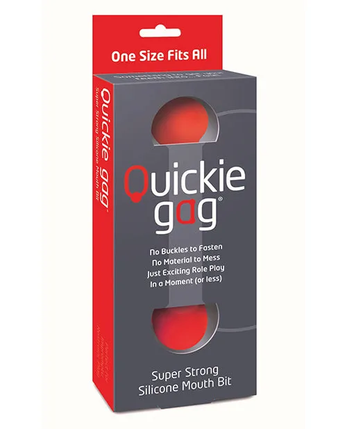 Quickie Gag Silicone Mouth Bit Red Quickie Anal