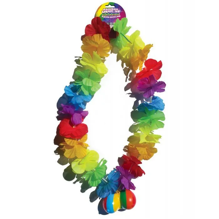 Rainbow Light Up Flower Boobie Necklace Hott Dildos