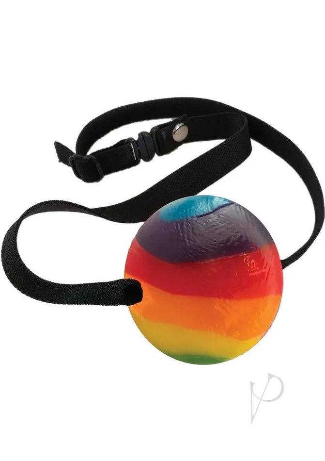 Rainbow Rainbow Candy Ball Gag Assorted Flavor Assorted Color Male Sex Toys