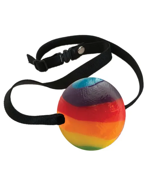 Rainbow Rainbow Candy Ball Gag Assorted Flavor Assorted Color Male Sex Toys