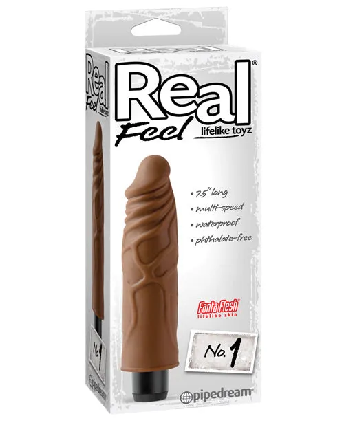 Real Feel Vibrators Real Feel Lifelike Toyz No 1 Realistic Vibrating Dildo 75in Chocolate