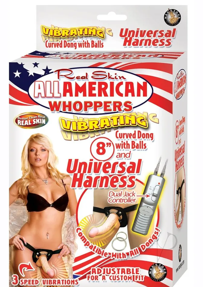 Real Skin All American Whoppers Vibrating Dildo with Universal Harness with Wired Remote Control 8in BlackVanilla Whoppers Female Sex Toys Real Skin All American Whoppers Vibrating Dildo with Universal Harness with Wired Remote Control 8in BlackVanilla Whoppers Female Sex Toys