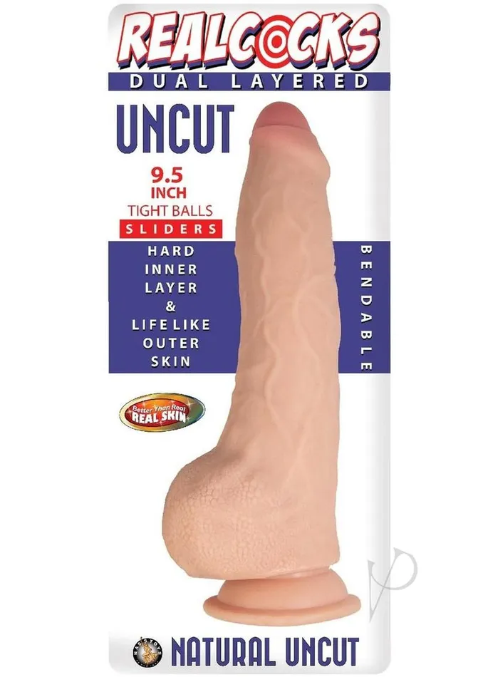 Realcocks Dual Layered Uncut Slider with Tight Balls 95in Vanilla Realcocks Dildos Realcocks Dual Layered Uncut Slider with Tight Balls 95in Vanilla Realcocks Dildos
