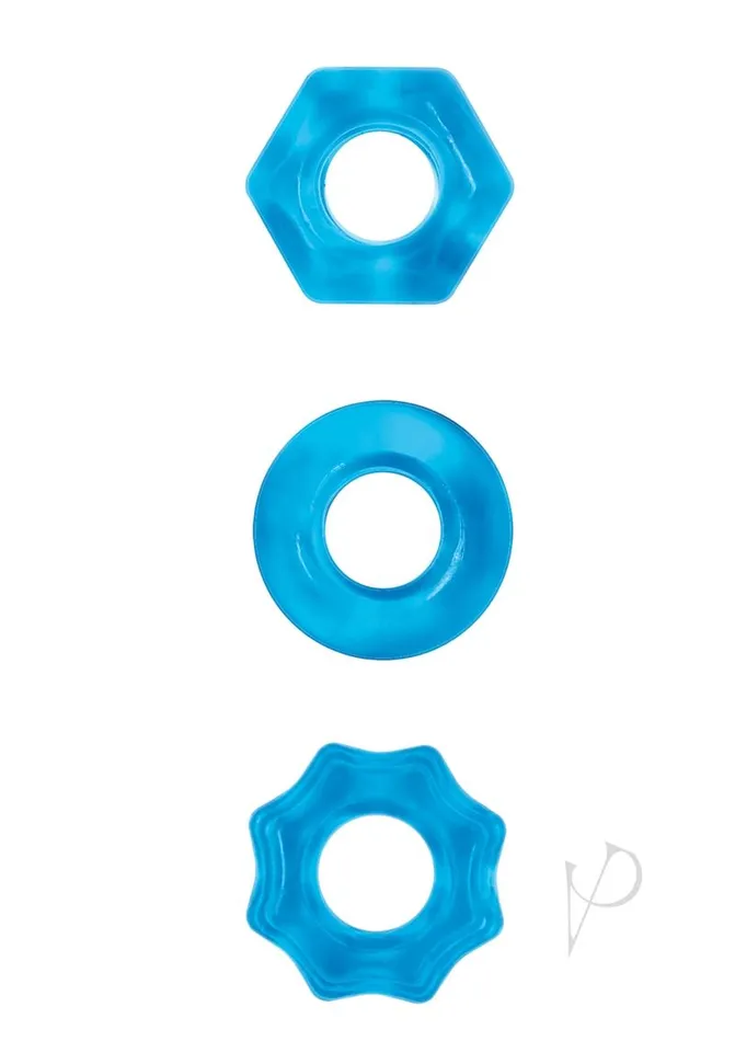Renegade Anal Renegade Chubbies Super Stretchable Cock Rings Set of 3 Blue Renegade Anal Renegade Chubbies Super Stretchable Cock Rings Set of 3 Blue