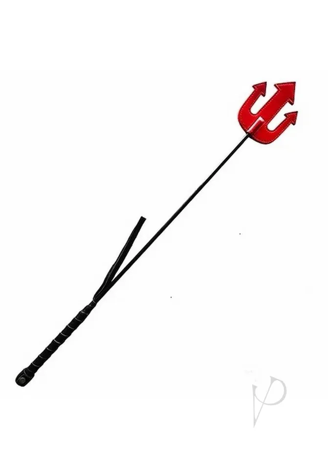 Restraints Rouge Rouge Devil Leather Riding Crop RedBlack