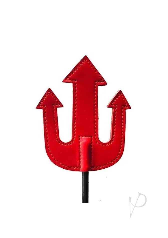 Restraints Rouge Rouge Devil Leather Riding Crop RedBlack