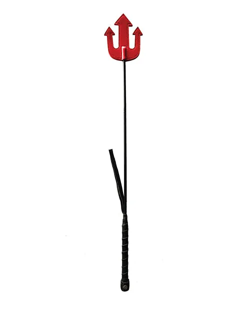 Restraints Rouge Rouge Devil Leather Riding Crop RedBlack