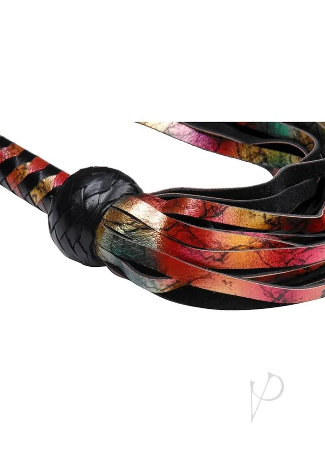 Restraints Strict Leather Strict Leather Rainbow Lambskin Flogger Multicolor