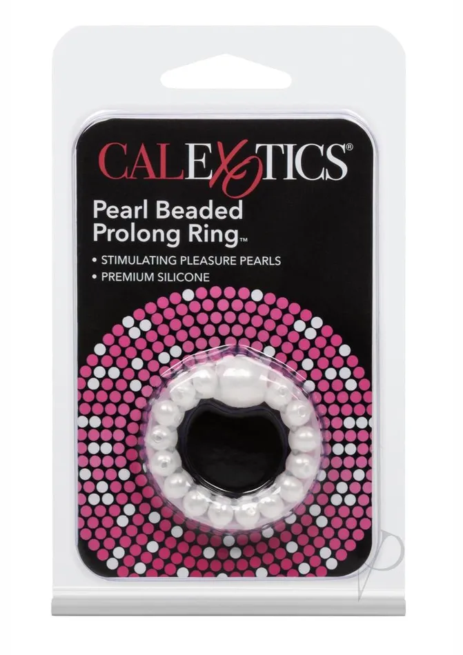 Rings Male Sex Toys Pearl Beaded Prolong Silicone Cock Ring White