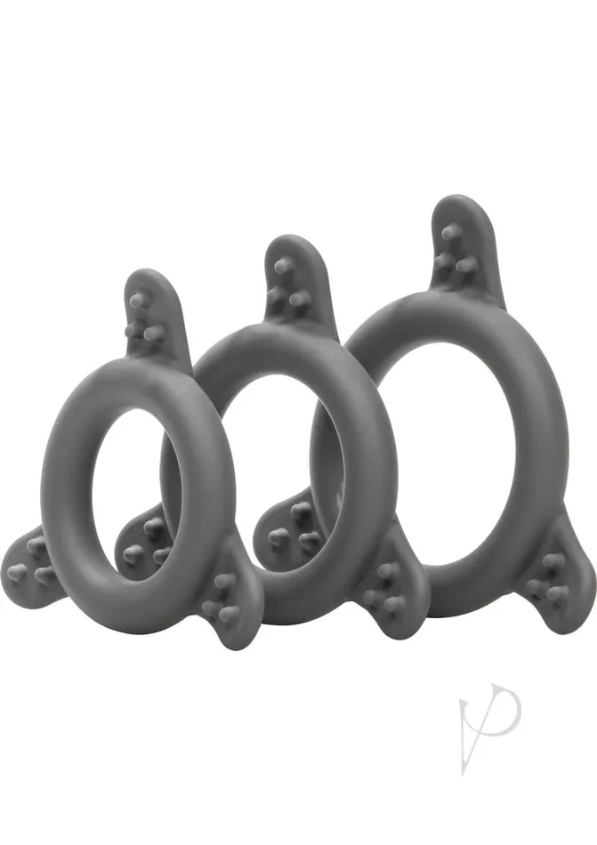 Rings Male Sex Toys Pro Series Silicone Cock Ring Set 3 Piece Set Black