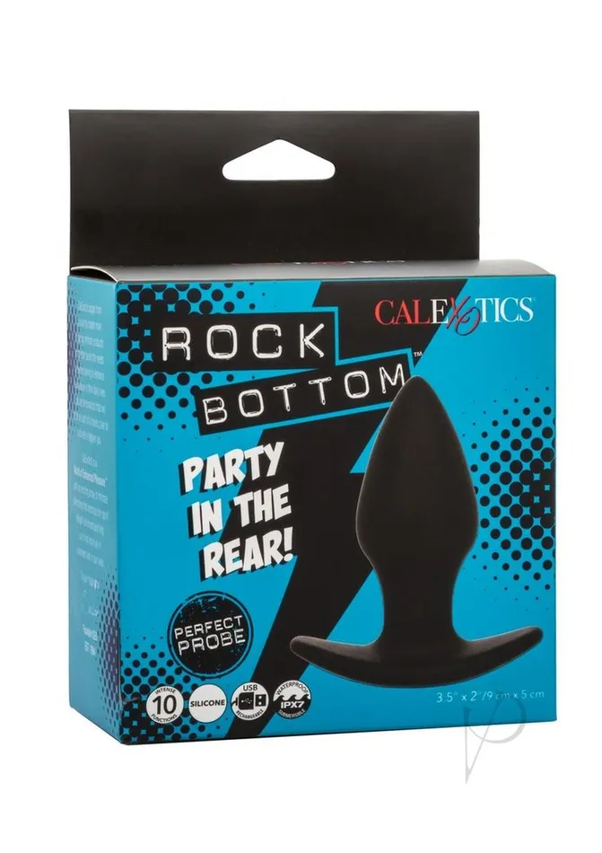 Rock Bottom Perfect Rechargeable Silicone Probe Black Rock Bottom Anal
