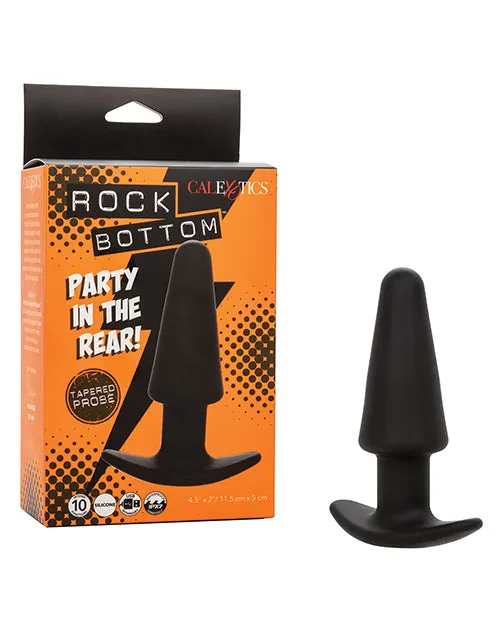 Rock Bottom Rock Bottom Tapered Rechargeable Silicone Probe Black Anal