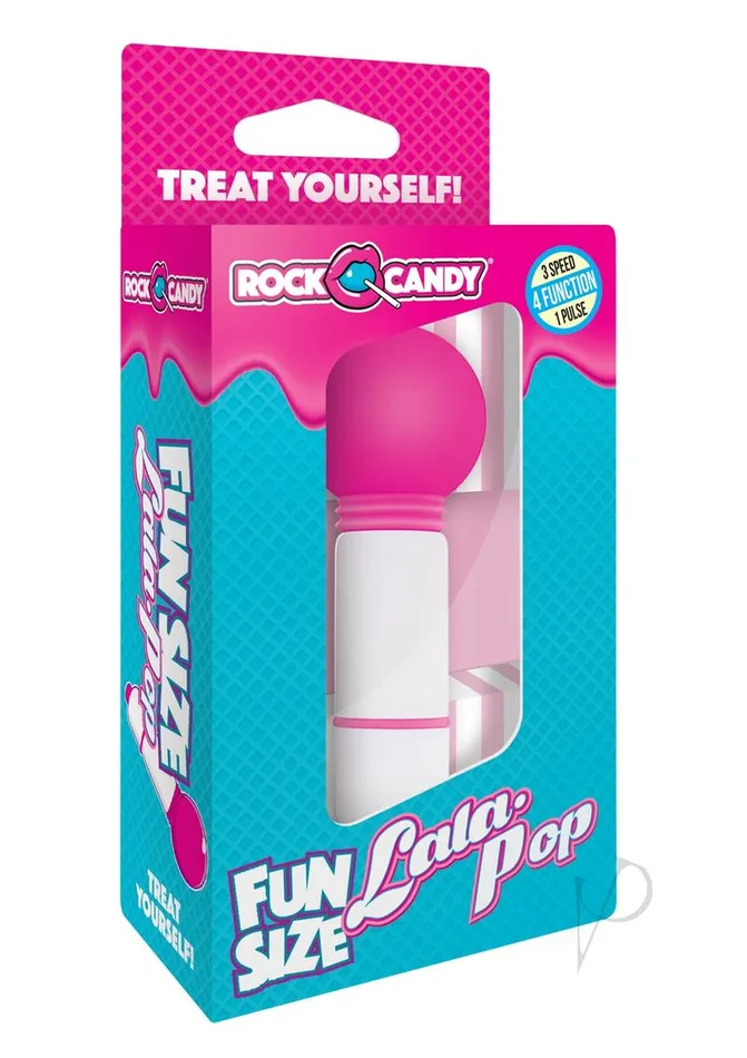 Rock Candy Toys Vibrators Rock Candy Fun Size Lala Pop Mini Massager Pink