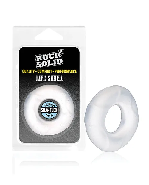 Rock Solid Lifesaver Silicone Cock Ring White Rock Solid Male Sex Toys Rock Solid Lifesaver Silicone Cock Ring White Rock Solid Male Sex Toys