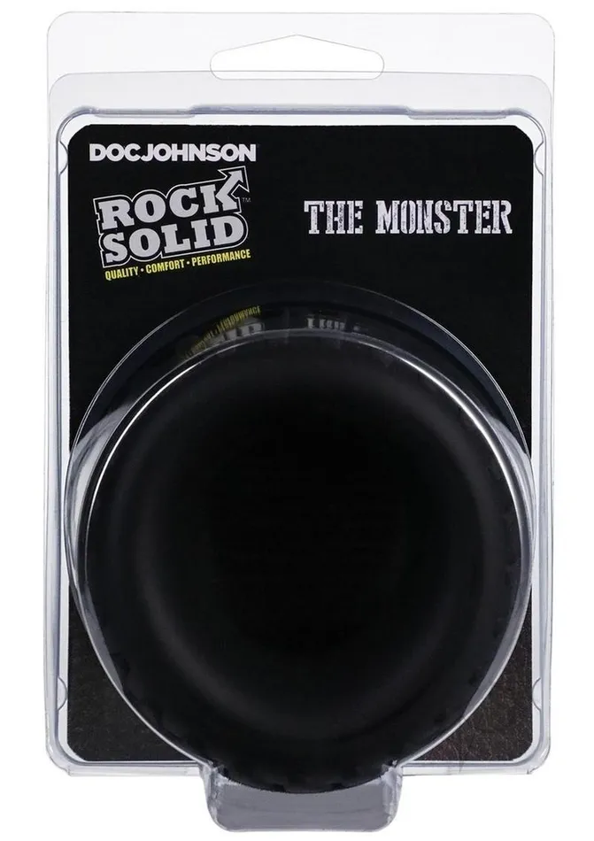 Rock Solid The Monster Cock Ring Black Rock Solid Male Sex Toys