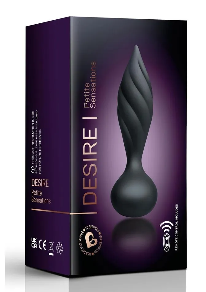 Rocks Off Male Sex Toys Desire Rechargeable Silicone Anal Plug with Remote Control BlackRose Gold Rocks Off Male Sex Toys Desire Rechargeable Silicone Anal Plug with Remote Control BlackRose Gold