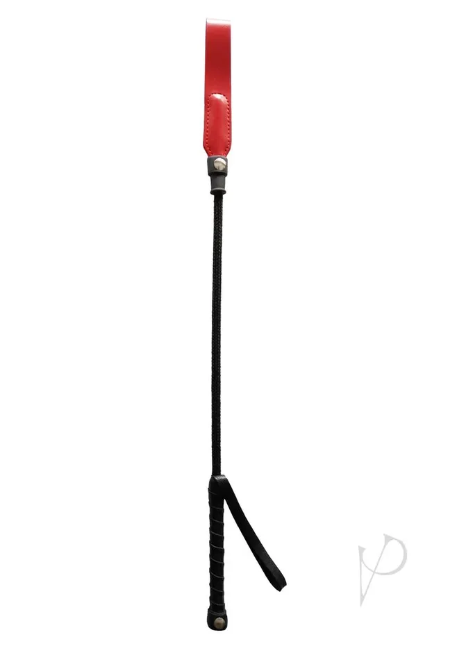 Rouge Anal Rouge Fifty Times Hotter Short Riding Crop Slim Tip 20in Red